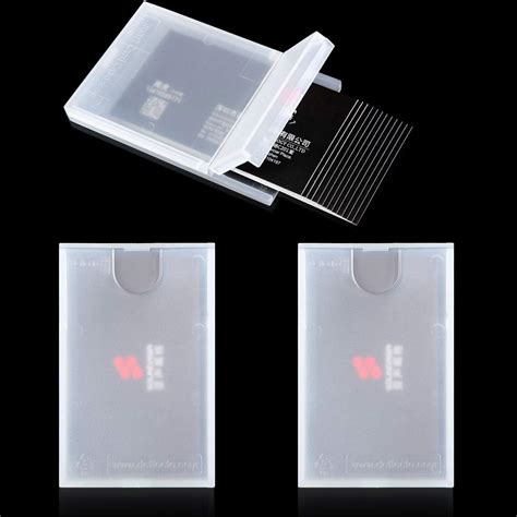 clear plastic business card case.